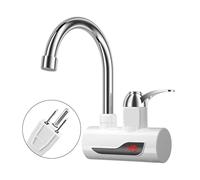 Robinet chauffe-eau électrique instantané 3000 W avec affichage de la température for cuisine,Amélioration de la maison(PLUG B)