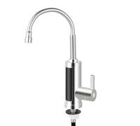 Robinet Chauffe-Eau Électrique Instantané 3000W Sans Réservoir Ecran LED Température Réglable 15-50°C Rotation 360° Acier Inoxydable 304 Mitigeur Cuisine Salle de Bain IPX4 Prise EU 220V