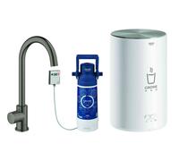 Robinet Chauffe Eau Grohe GROHE Red Mono 379mm Hard Graphite brossé