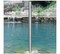 Robinet colonne d'eau en acier inoxydable for jardin robinet d'extérieur antigel avec fonction fontaine et système de lavage de tuyaux(Faucet-2,13x86CM)