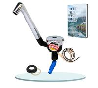 Robinet Comet Novo 12 V pour camping-car - Raccord 10 mm (froid), noir/chrome, robinet compact avec pompe, idéal pour lavabo, camping-car