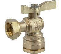 Robinet compteur d'eau avant/après compteur équerre PE - Diamètre écrou 20x27 - Diamètre extérieur 25