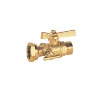 Robinet compteur eau ap/compteur bs avec purge fm 20x20