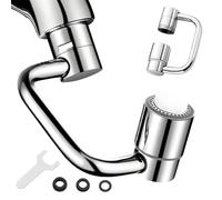 Robinet Cuisine 1440° Rotation Mousseur Robinet Multifonctionnel, 2Éme Vitesse Embout Robinet Cuisine Economiseur D'eau, Aérateurs Universels Pour Robinets de Cuisine et Salle de Bain (2PCS)