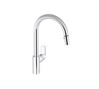 Robinet cuisine avec douchette extractible July+ col de cygne et orientable