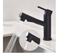 Robinet Cuisine avec Douchette Extractible Mitigeur Cuisine avec 2 Modes de Jet Robinetteries Evier Noir Eau Chaude et Froide