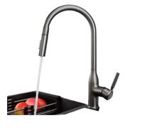 Robinet Cuisine Avec Douchette Robinet de cuisine amovible à ressort avec bec extractible, mitigeur eau chaude/froide et douchette for la cuisson(Grey,G1/2)