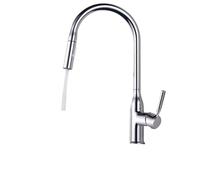 Robinet Cuisine Avec Douchette Robinet de cuisine amovible à ressort avec bec extractible, mitigeur eau chaude/froide et douchette for la cuisson(Silver,G1/2)