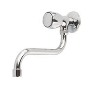 Robinet Cuisine Eau Froide Chrome Mural Bec Inférieur
