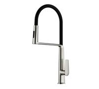 Robinet Cuisine Flexible avec Douchette 3 Modes Col de Cygne Mitigeur Evier Cuisine Chaud et Froid,Brossé