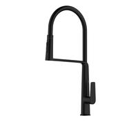Robinet Cuisine Flexible avec Douchette 3 Modes Col de Cygne Mitigeur Evier Cuisine Chaud et Froid,noir