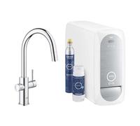 Robinet Cuisine Grohe Blue Home Bouche C Chrome Amovible pour la Filtration