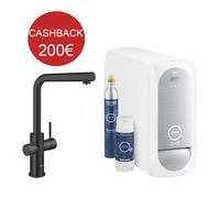 Robinet Cuisine Grohe Blue Home Bouche L Noir Mat Avec Douche Amovible 31