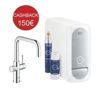 Robinet Cuisine Grohe Blue Home Bouche U Chrome pour Eau Filtre L Et Gazeuse 314
