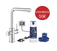 Robinet Cuisine Grohe Blue Pure Minta Chrome Bouche L Avec Douche Amovible 3