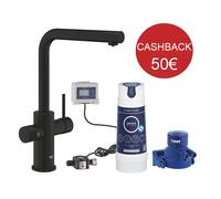 Robinet Cuisine Grohe Blue Pure Minta Noir Mat Bouche A L Avec Douche