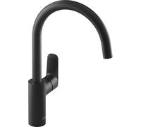 Robinet cuisine JACOB DELAFON July+ col de cygne et orientable noir mat