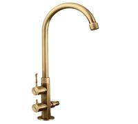 Robinet Cuisine, Mitigeur Cuisine, Orientable 360° Bec Haut Laiton Robinets D'évier, Robinet Monocommande Chaude Et Froide Réglable, Mitigeur (Double opening)