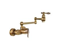 Robinet Cuisine Rabattable, Remplisseur de Pot évier Pliable en Laiton Massif, Robinet d'évier de Cuisine Chaud et Froid, Bras Pivotants À Double Articulation Flexible (B)