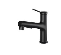 Robinet Cuisine Robinet mitigeur extractible eau chaude/eau froide for lavabo, gris/chrome, 3 fonctions, avec fonction bain de bouche, montage sur plage(Color3)