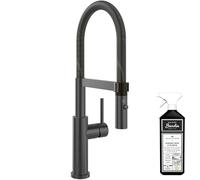 Robinet cuisine VILLEROY ET BOCH Steel expert 2.0 anthracite + nettoyant