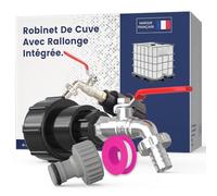 "Robinet Cuve 1000L 1/2 S60X6 IBC- Extension Intégrée,raccord cuve 1000 litres,conçu et spécialement adapté à l'utilisation des cuve ibc en France,bouchon cuve 1000l,raccord cuve 1000 litres,