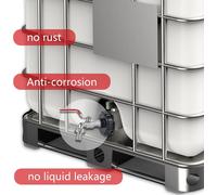 Robinet Cuve 1000l IBC,Adaptateur Cuve,3/4"" Robinet Recuperateur eau de Pluie de 1000 Litres,Kit D'accessoires pour Réservoir Avec Vanne de Sortie en Laiton Massif