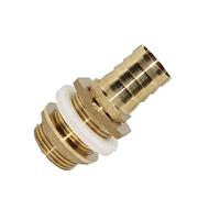 Robinet Cuve 1000L, Robinet à bille, Robinet 1/2 pouces en laiton, Résistant à la Rouille et au Gel, Robinet D'arrosage à Sphère, Robinet eau Jardin (Basis mit 25mm Ausgang der Pagode)