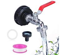 Robinet cuve 1000l ZIOYA Adaptateur de Réservoir IBC Connecteur à Filetage 3/4" Robinet Raccords pour D'adaptateur de Cuve Robinet Sortie Raccord Robinet de Jardin