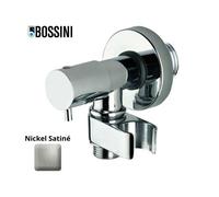 Robinet d’arrêt 1/2”M avec support de douche nickel satiné - BOSSINI E57000094