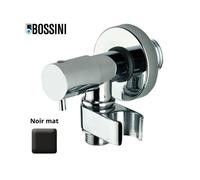 Robinet d’arrêt 1/2”M avec support de douche noir mat - BOSSINI E57000073