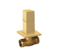 Robinet d’arrêt encastréRaccord fileté femelle : 1/2". Or Mat 24K - TRES 00715501OM