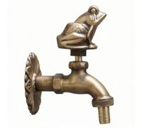 Robinet d’arrosage avec Applique Murale, Grenouille - Bronze Antique | Antique, Robinet avec Rosace Décorative, Résistant contre Intempéries, pour Cour, Terrasse
