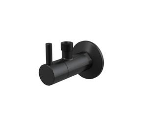 Robinet d’équerre avec filtre 1/2"×3/8", Noir-Mat (ARV001-BLACK)