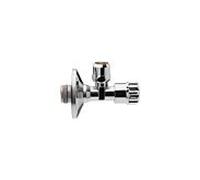 Robinet d'angle ASW 1/2 "x 3/8" 422504 chromé , auto-étanche, avec rosace