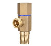 Robinet d'angle en laiton doré for salle de bain, robinet d'arrêt d'eau chaude et froide à ouverture rapide for salle de bain, cuisine, toilettes, évier G1/2'(Blue)