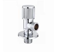 Robinet d'angle en laiton YDE0280, vanne d'admission grise, vanne de sortie de salle de bain G1/2, inverseur de lavabo, 1 pièce(1pcs chrome)