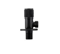 Robinet d'angle en laiton YDE0280, vanne d'admission grise, vanne de sortie de salle de bain G1/2, inverseur de lavabo, 1 pièce(1pcs black)