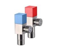 Robinet d'angle polyvalent en acier inoxydable 304 - Régulateur de débit d'angle en métal pour diverses applications domestiques et professionnelles - Vannes d'eau de toilette pour robinet d'eau pour