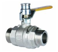 Robinet d'arrêt à poignée - circuit gaz naturel - mâle / mâle 26x34 GURTNER