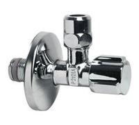 Robinet d'arrêt à visser laiton M 12 x 17 pour tube en cuivre+ rosace G
