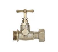Robinet d'arrêt après compteur purgeur 2 bouchons mâle/femelle 20 x 27mm