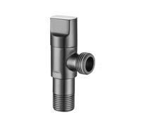 robinet d'arrêt coudé, 1 pcs Cuivre Triangle Vanne D'arrivée D'eau D'arrêt Cuisine(Gun Gray)