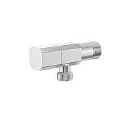 robinet d'arrêt coudé, 1 pièce en laiton vanne d'angle d'arrivée d'eau salle de bain(Silver)
