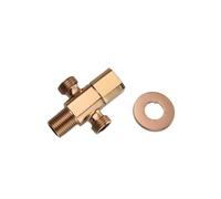 Robinet d'arrêt coudé, Robinets de Remplissage Toilettes en Or Rose G1/2" Robinet d'angle Laiton Massif Accessoires Salle Bain à Montage Mural Placage Sortie Simple Double (Double Voie)(Dual Way)