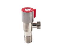 Robinet d'arrêt d'angle avec interrupteur marche/arrêt G1/2 for lavabo et WC de salle bain. durable(Red)