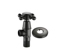 Robinet d'arrêt d'angle de salle de bain en laiton, finition dorée, bronze huilé noir, 1/2" mâle x 1/2" mâle, robinet de remplissage