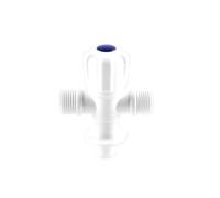 Robinet d'arrêt d'eau à Valve d'angle, 2 pièces, interrupteur de contrôle remplissage toilettes, accessoires salle bains et cuisine Pour Cuisine(White-Double)