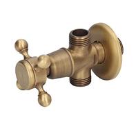Robinet d'arrêt d'eau froide et chaude, style vintage, en laiton, haute dureté, bonne étanchéité, pour salle de bain, cuisine, chauffe-eau, lavabo, toilettes