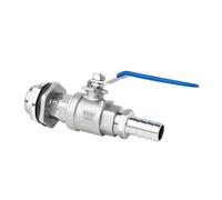 Robinet d'arrêt d'eau vanne en acier inoxydable, 1 pièces 6 mm 8 10 12 14 16 18 20 25 tuyau cannelé + 1/2 "304 robinet à boisseau sphérique de sortie réservoir d'eau interrupteur(STRAIGHT-18MM BARB)